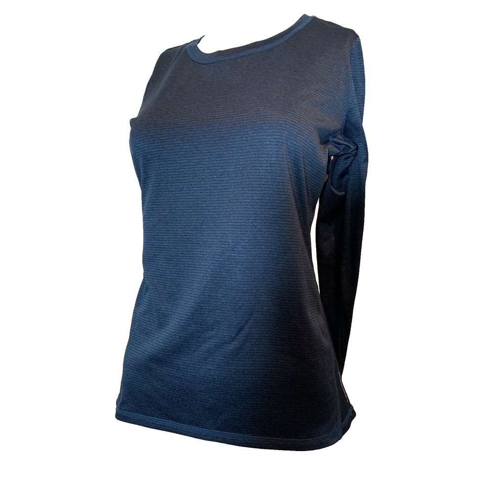 HEAD Active Wear Long Sleeve Blue Stripe Shirt Size S